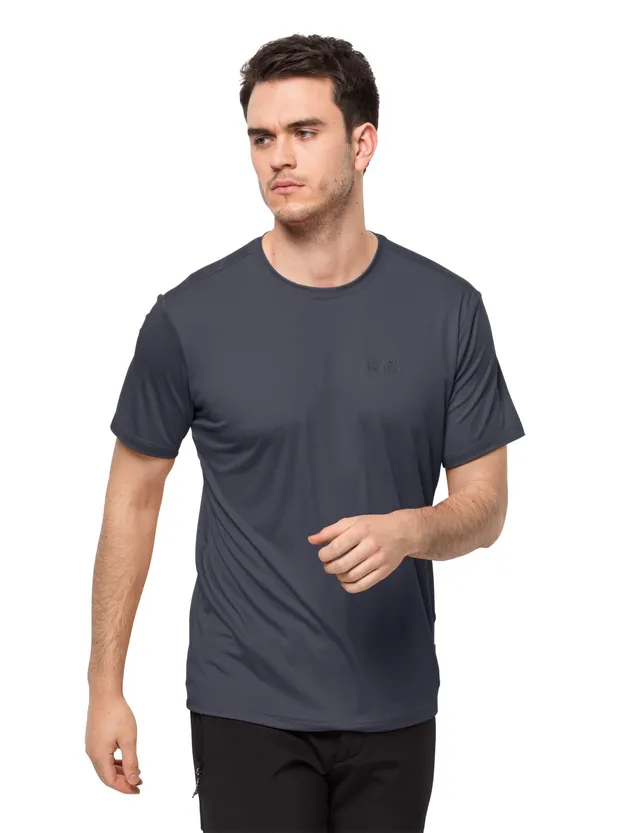 Jack Wolfskin Tech Stay Fresh Herren Funktionsshirt, feuchtigkeitsableitendes leichtes T-Shirt mit Stay-Fresh-Technologie