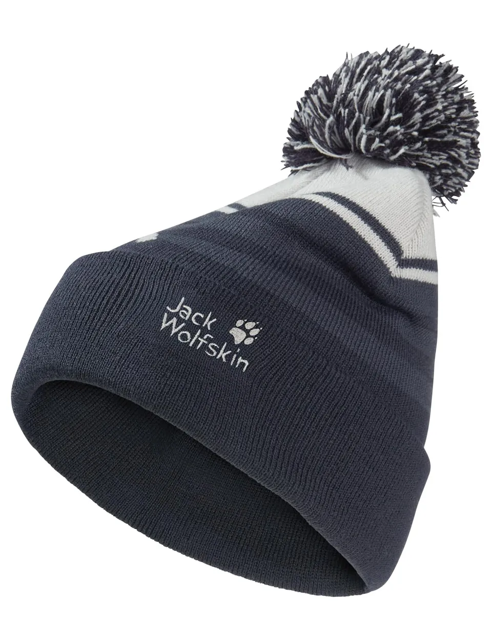 jack-wolfskin-stripy-pompom-beanie-k-kinder-strickm-tze-mit-berg-streifendesign- image 1