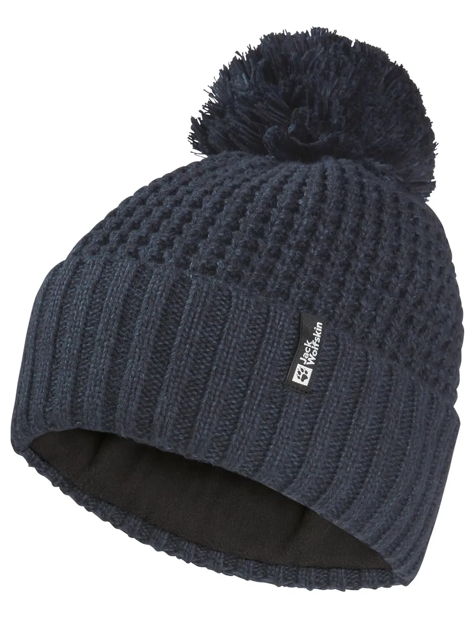 jack-wolfskin-medley-knit-beanie-unisex-strickm-tze-mit-zopfmuster-fleecefutter- image 1