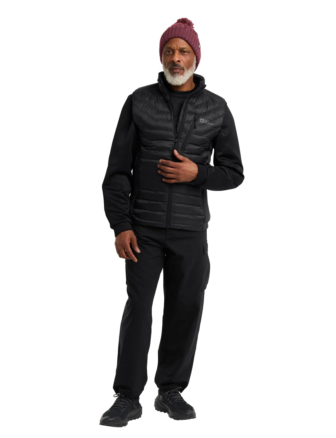 jack-wolfskin-pompom-beanie-unisex-m-tze-mit-zopfmuster-und-texashield-pro-fleec image 4