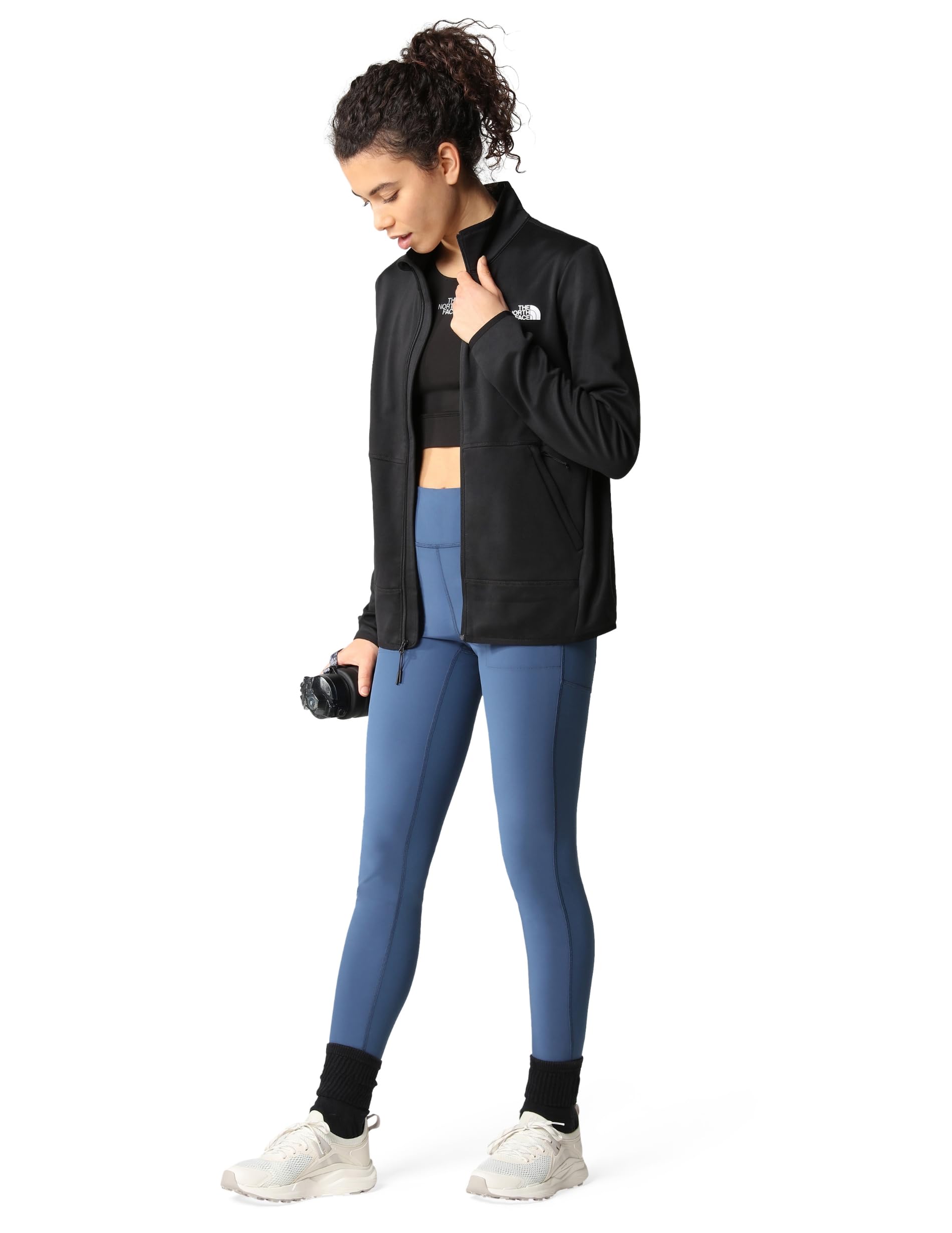 the-north-face-canyonlands-full-zip-fleecejacke-damen-slim-fit-teddyfleece-mit-d image 3