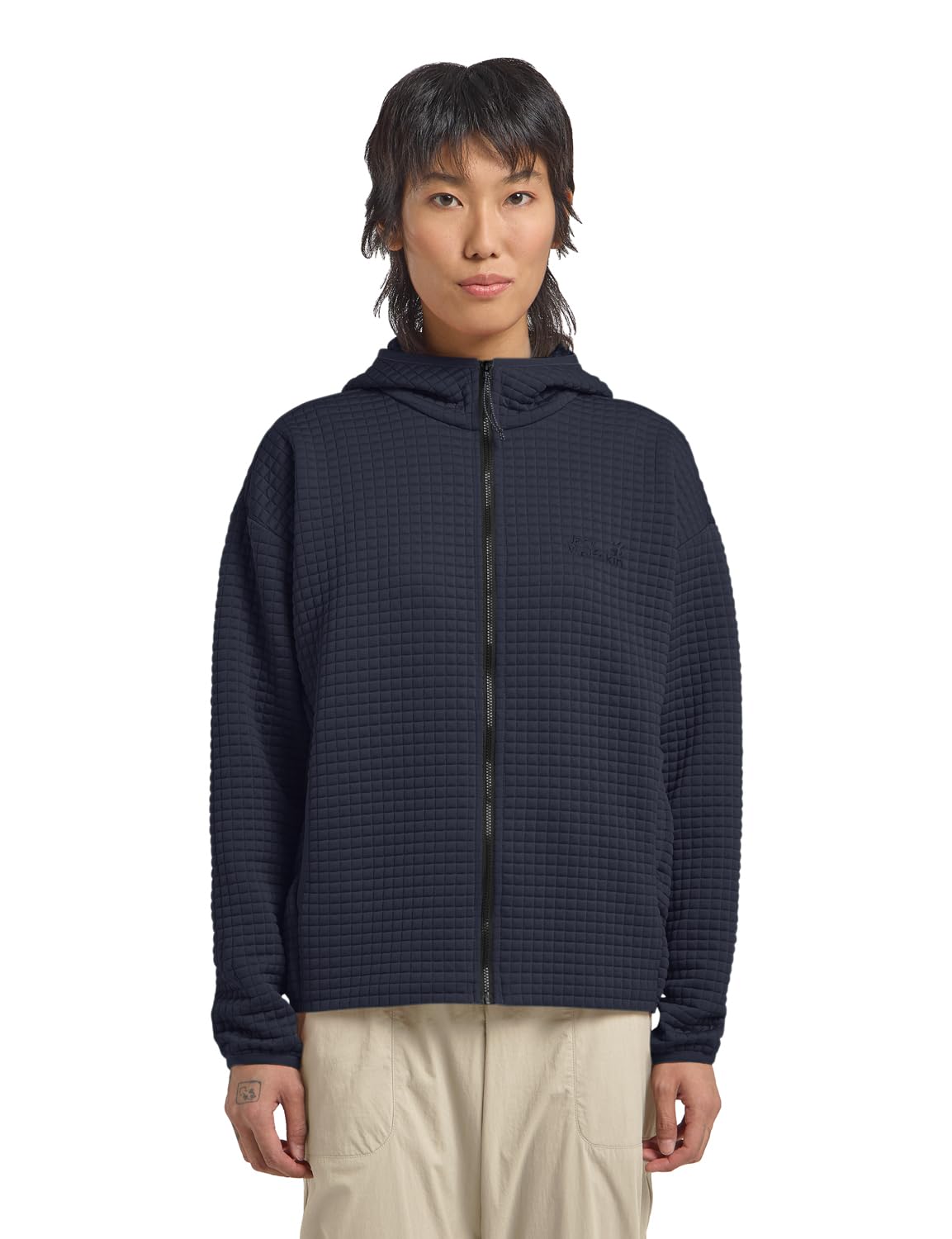 jack-wolfskin-mogari-hooded-fz-w-damen-fleecejacke-mit-kapuze-waffelfleece-vollr image 1