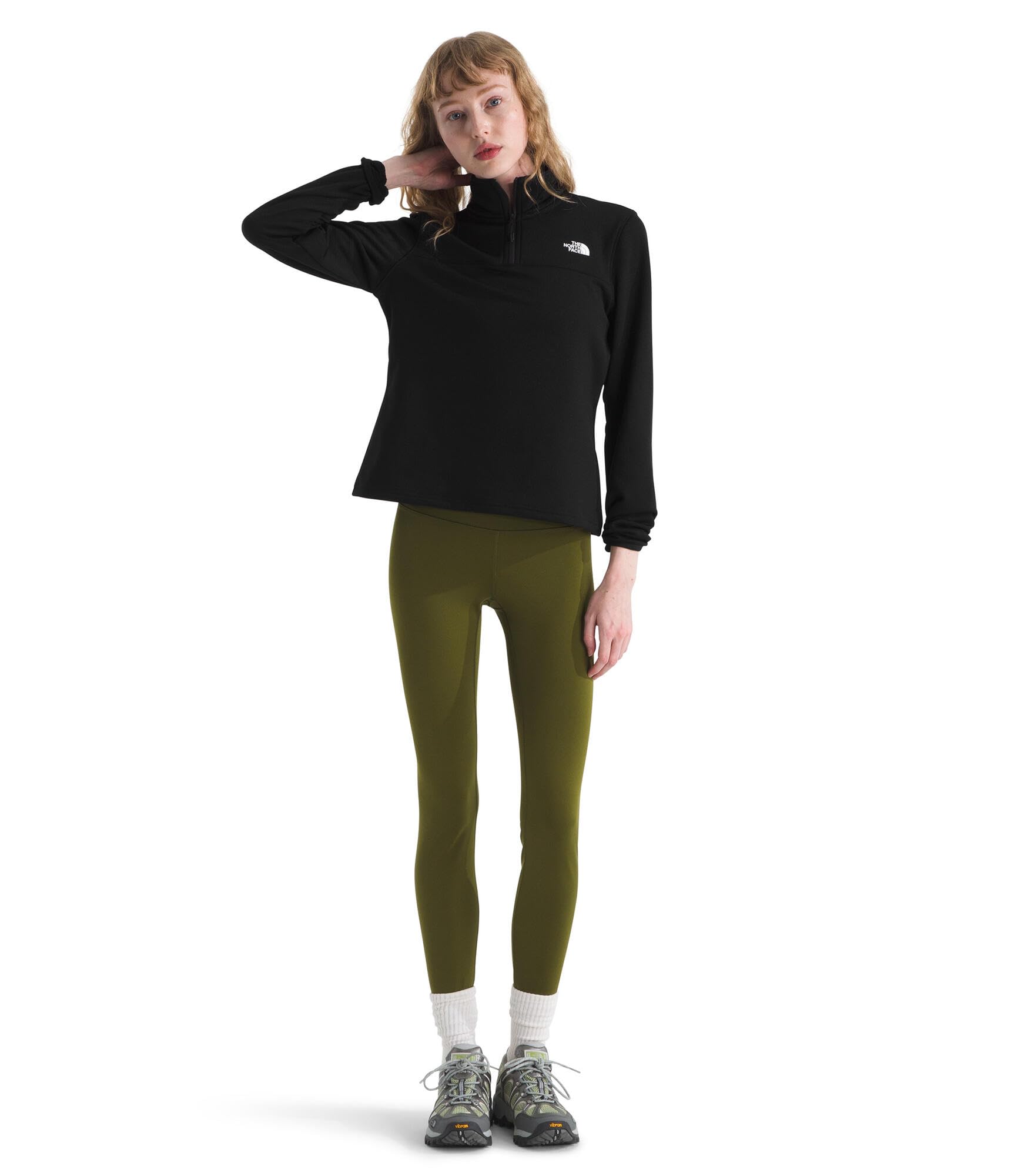 the-north-face-women-s-cedar-trail-grid-fleece-1-4-zip-damen-fleecejacke-mit-vie image 4