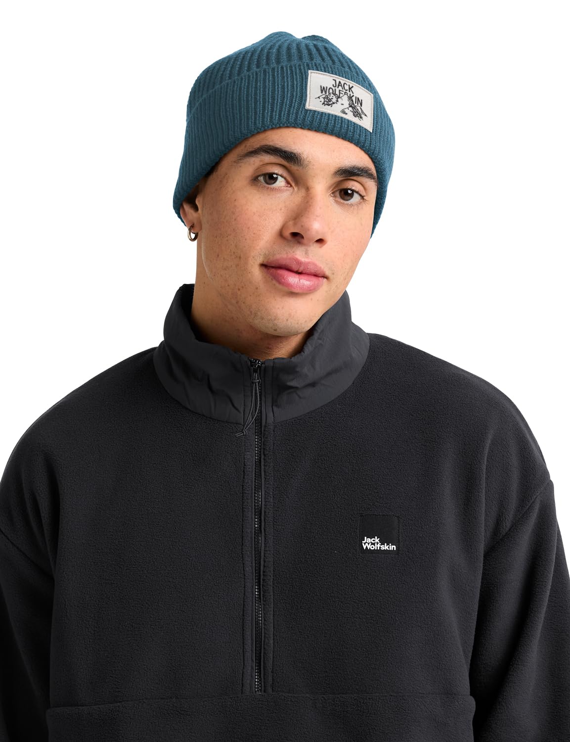 jack-wolfskin-badge-beanie-leichte-unisex-strickm-tze-mit-berg-logo-aluminium-bl image 6