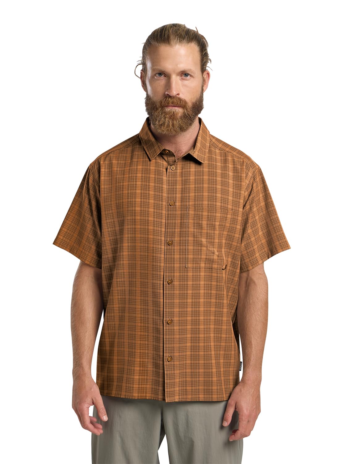 jack-wolfskin-meseta-shirt-herren-kurzarmhemd-mit-brusttaschen-und-karomuster-te image 1