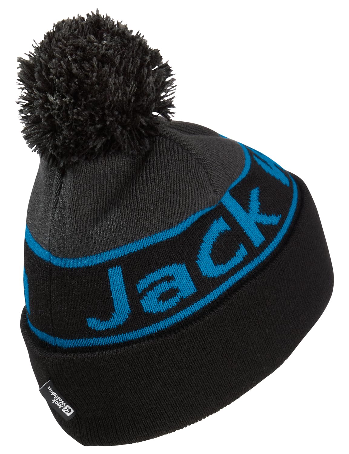jack-wolfskin-jack-beanie-unisex-strickm-tze-mit-bommel-und-schriftzug image 2