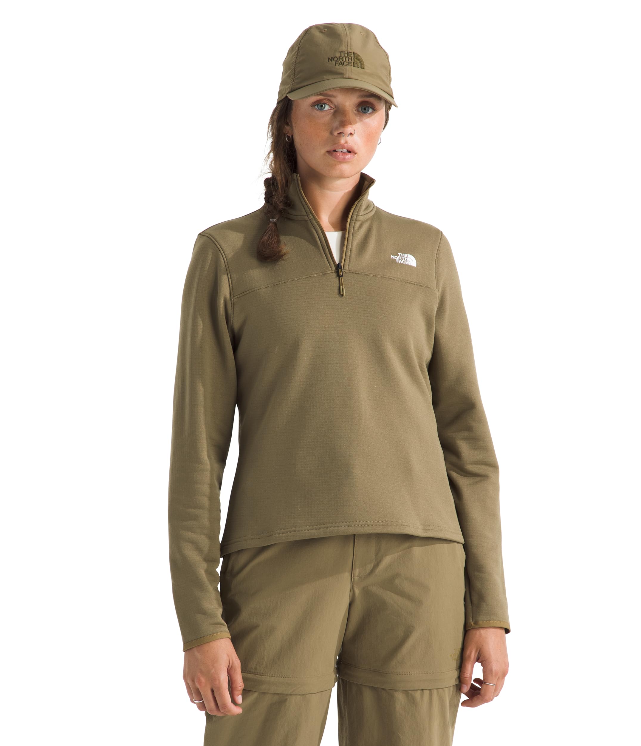 the-north-face-women-s-cedar-trail-grid-fleece-1-4-zip-damen-fleecejacke-mit-vie image 7