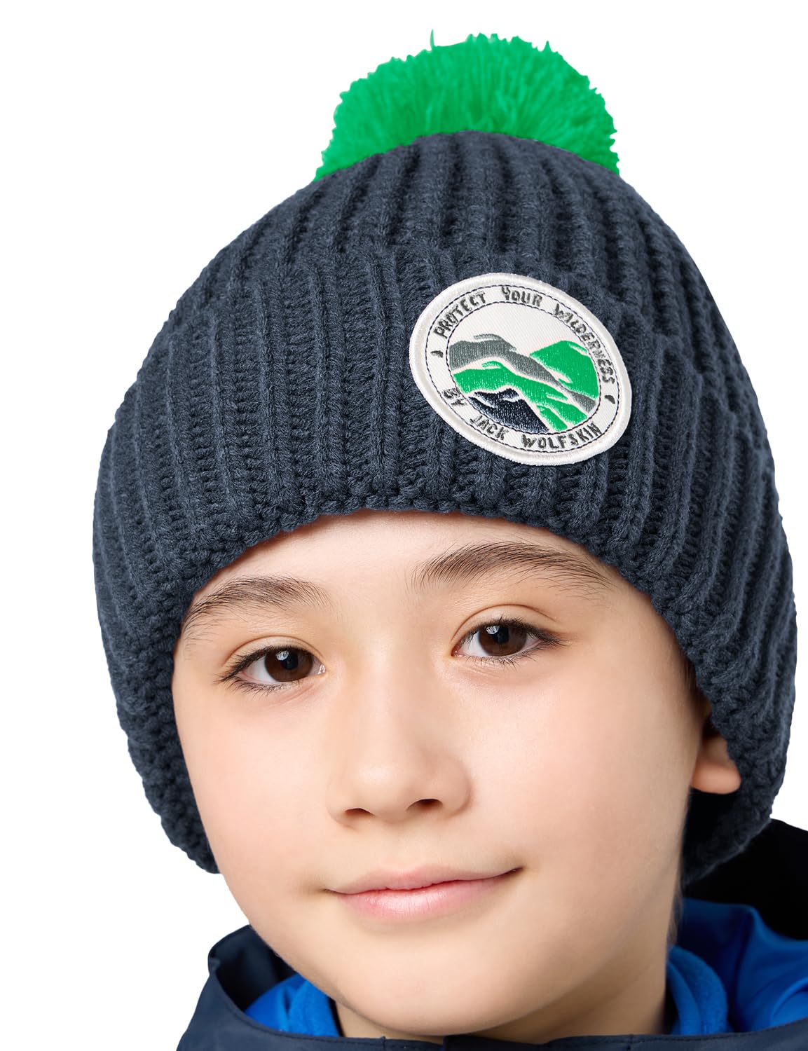 jack-wolfskin-pompom-badge-k-kinder-beanie-m-tze-kratzfreies-polyacryl-microflee image 5