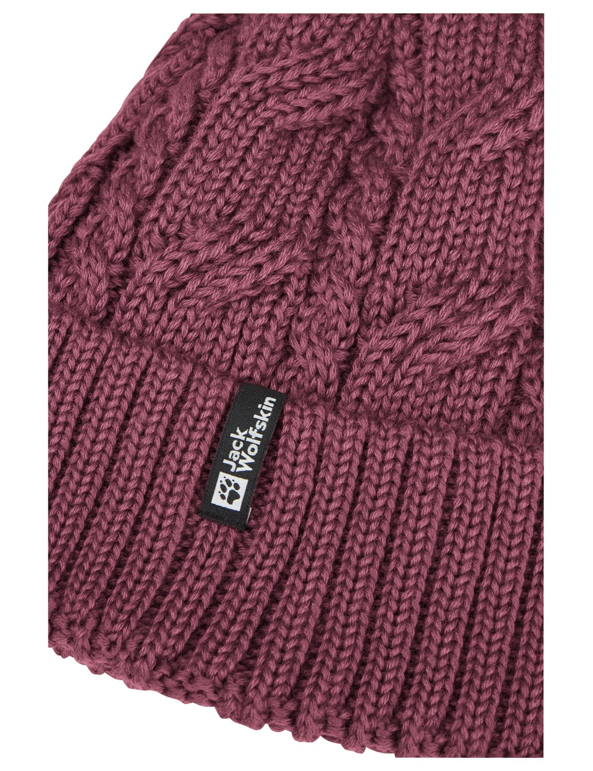 jack-wolfskin-pompom-beanie-unisex-m-tze-mit-zopfmuster-und-texashield-pro-fleec image 5
